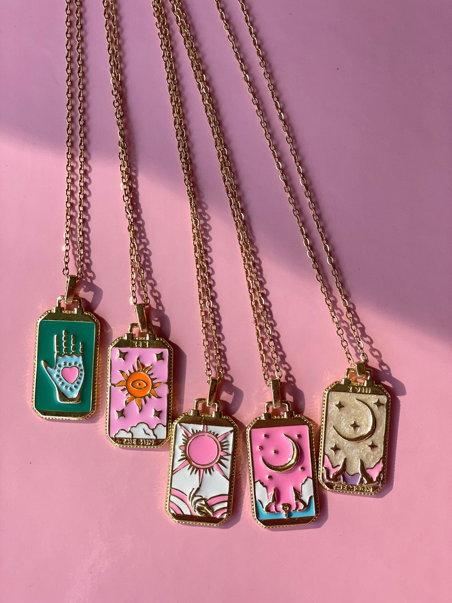 Tarot ketting hand groen