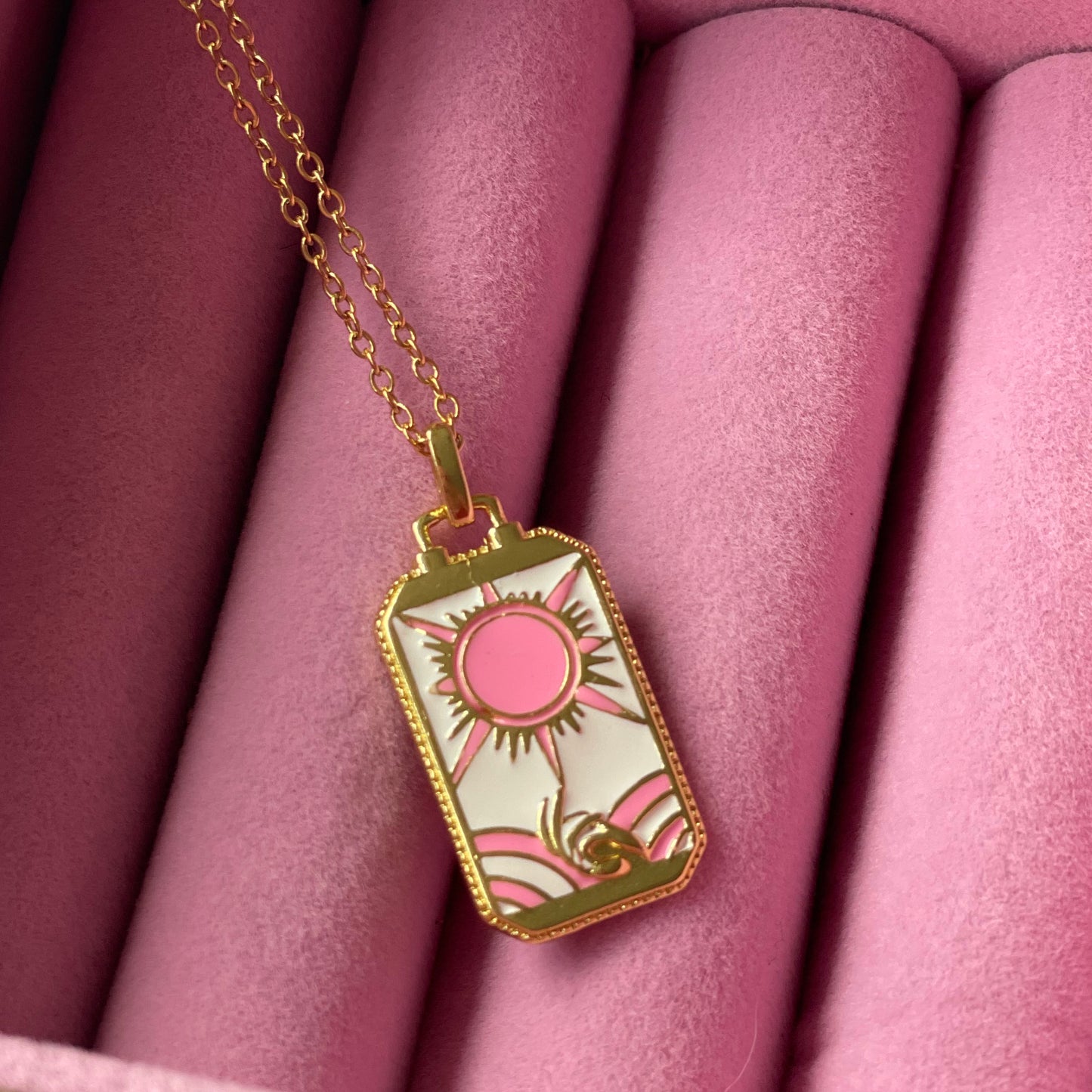 Tarot ketting roze zon