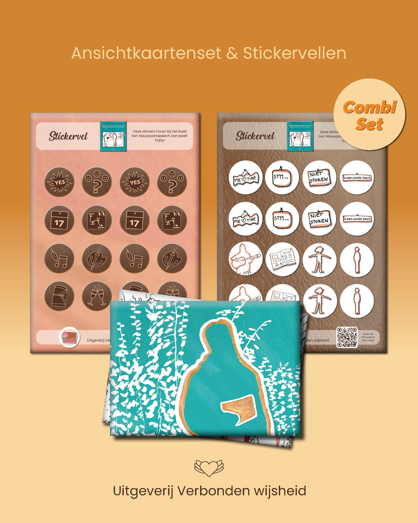 Ansichtkaartenset & Stickervellen